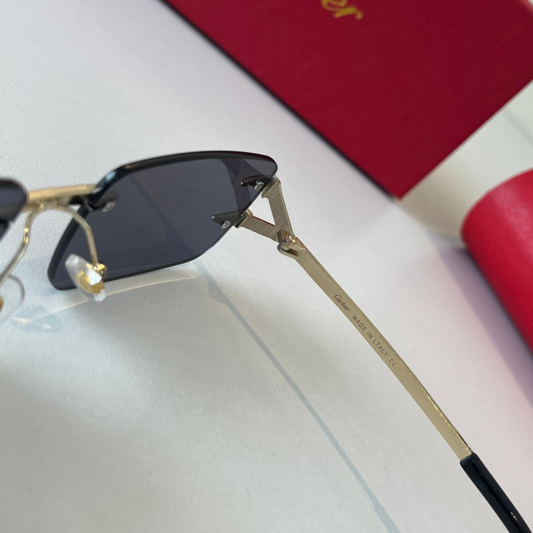 Cartier Lightweight Metal Rimless Silver Lens Sunglasses for Men & Wo - 465862 - detail image 9