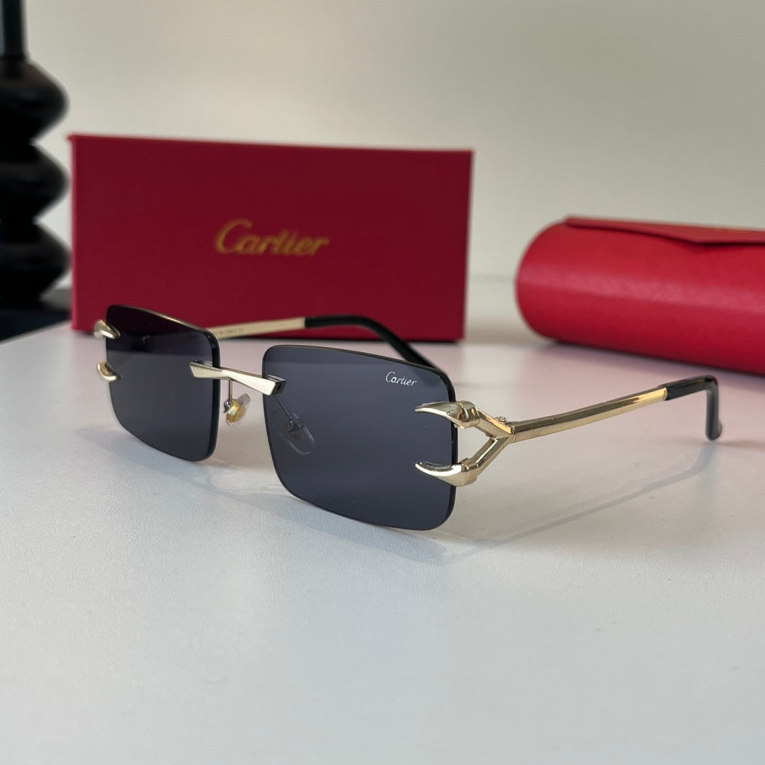 Cartier Lightweight Metal Rimless Silver Lens Sunglasses for Men & Wo - 465846 - detail image 3