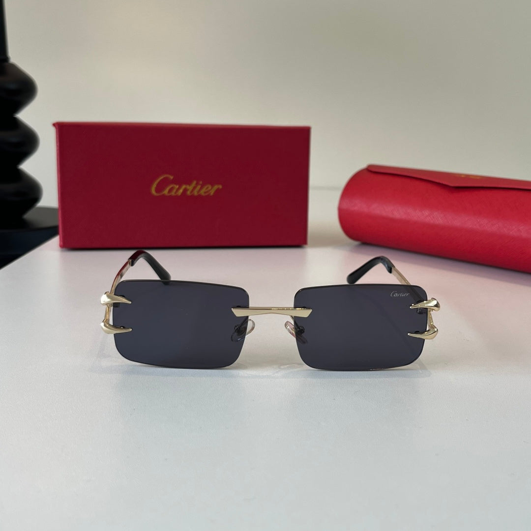 Cartier Lightweight Metal Rimless Silver Lens Sunglasses for Men & Wo - 465862 - detail image 2