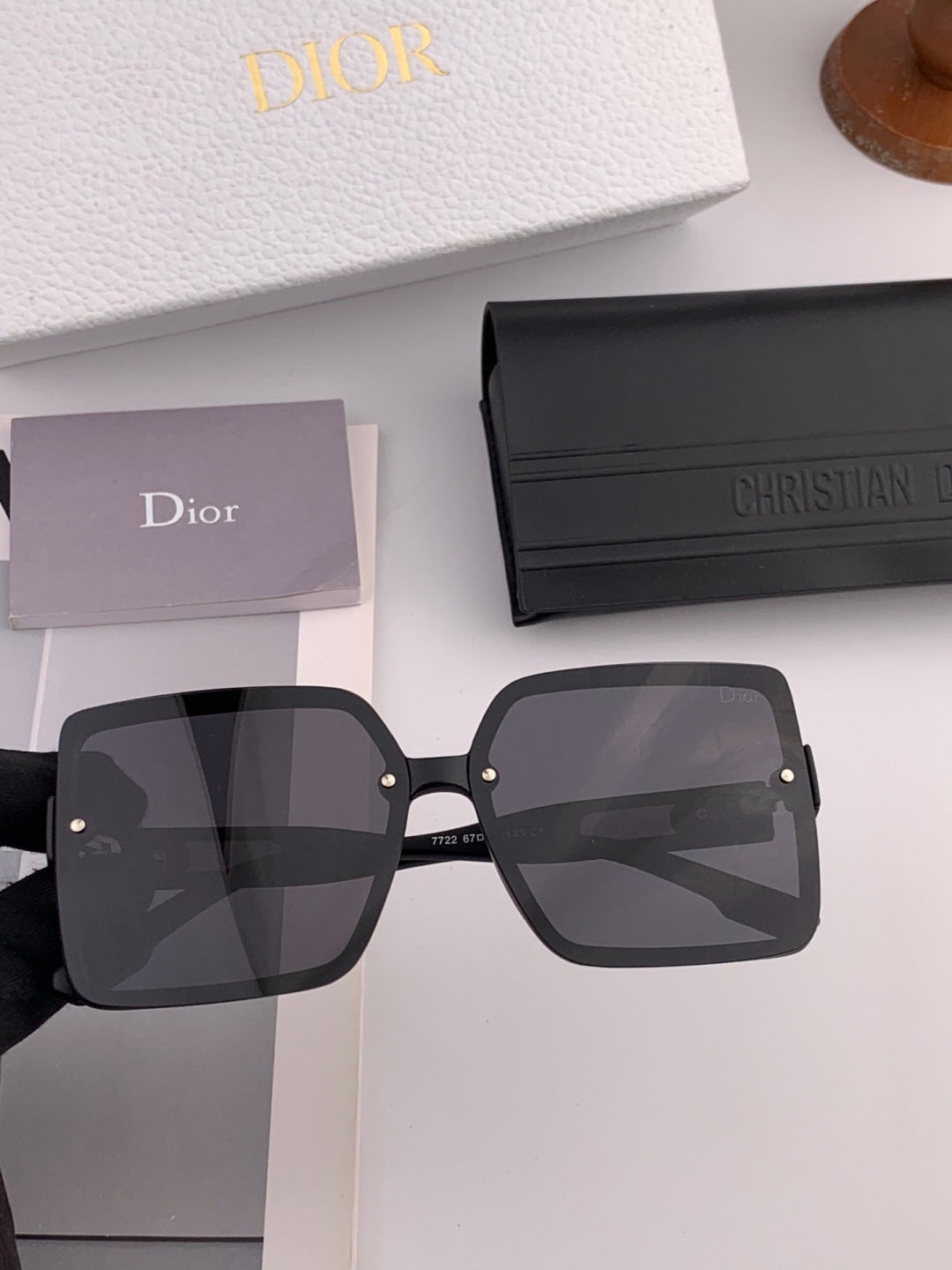 Dior CD2727 Polarized Square Red Lens Sunglasses for Women - 465387