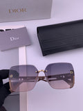 Dior CD6970 Square Gold Lens Sunglasses for Women - 465386