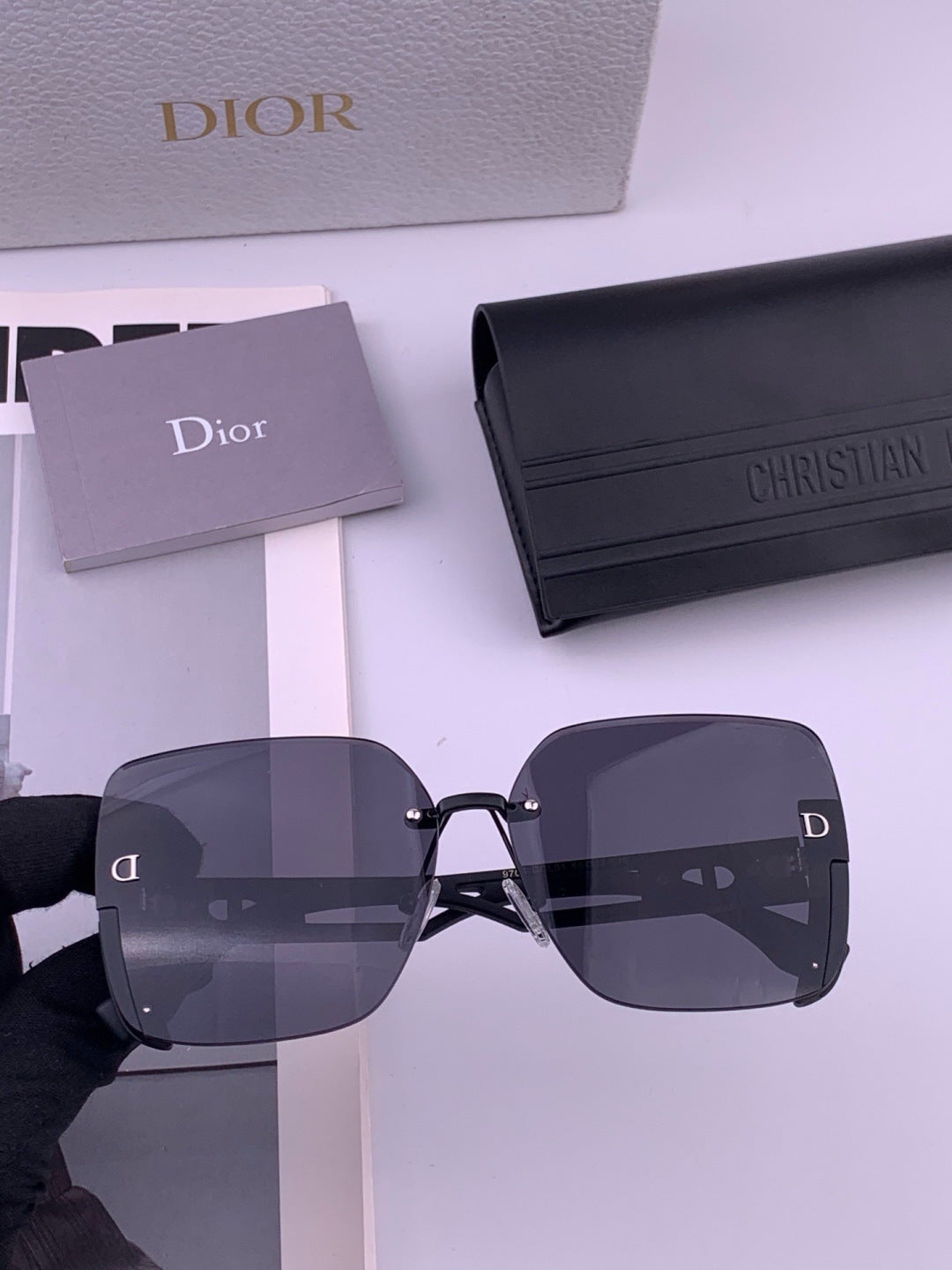 Dior CD6970 Square Gold Lens Sunglasses for Women - 465386 - detail image 2