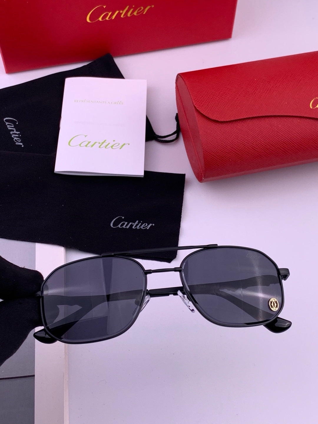 Cartier K61758 Fashion Pink Lens Sunglasses for Men & Women - 465873 - detail image 2