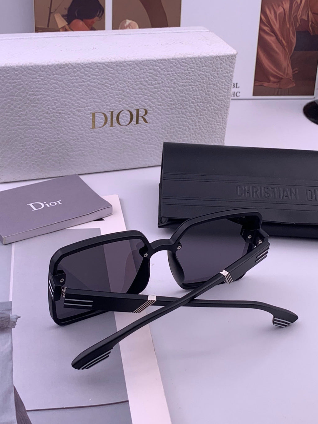 Dior CD8226 Polarized Square Brown Lens Sunglasses for Women - detail image 5