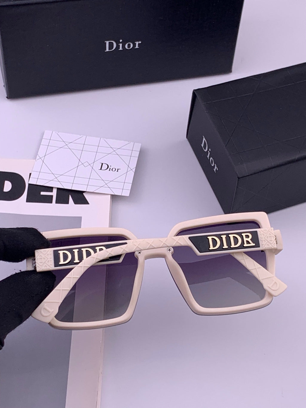 Dior D6514 Polarized Square Black Lens Sunglasses for Men & Women - 465377 - detail image 3
