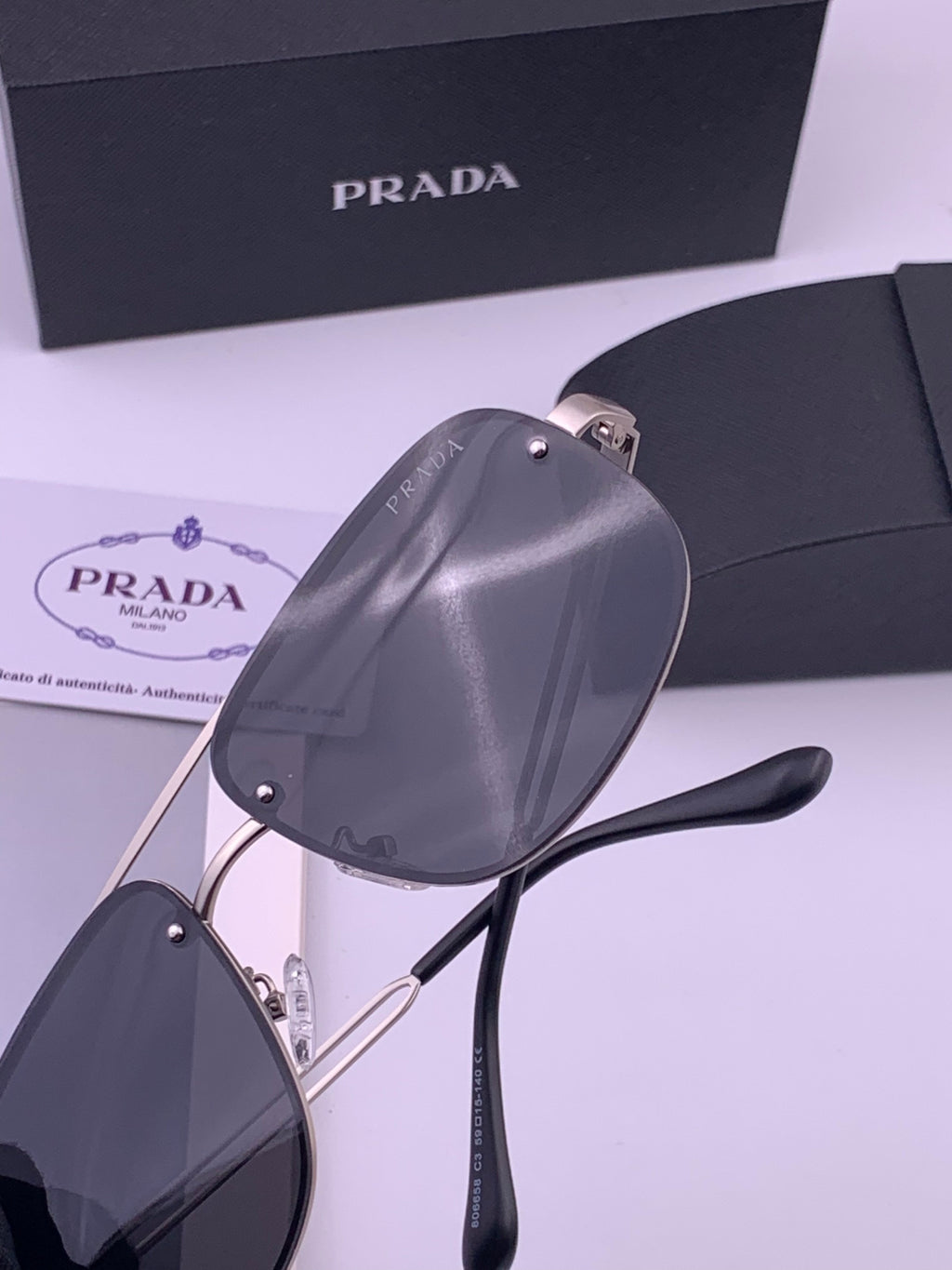 Prada P880665 Polarized Fashion Gray Lens Sunglasses for Men - 465523 - detail image 5