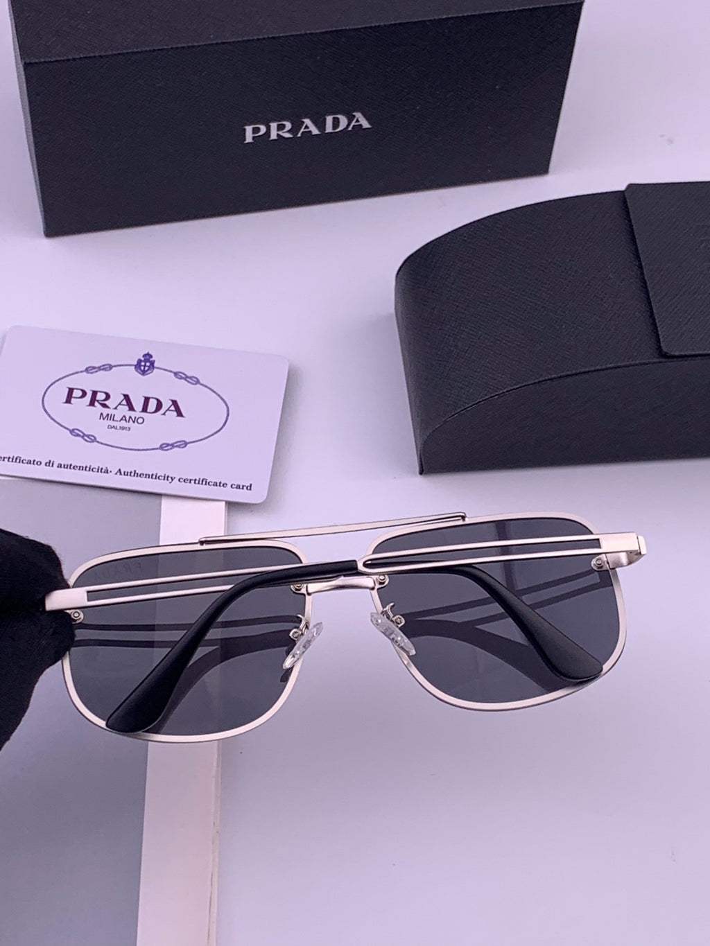 Prada P880665 Polarized Fashion Gray Lens Sunglasses for Men - 465523 - detail image 4