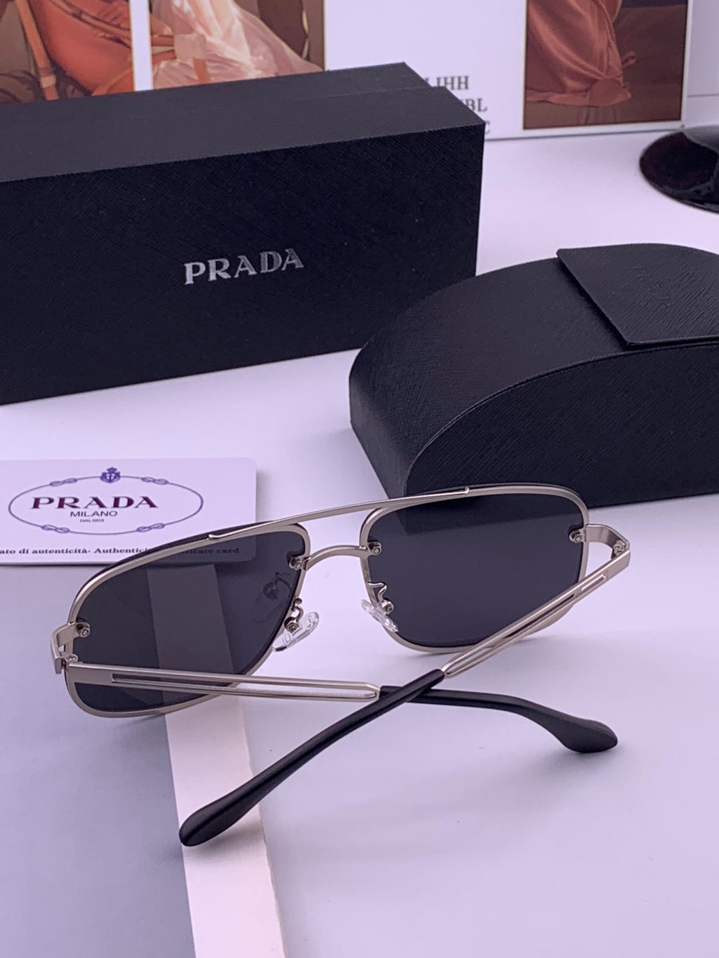 Prada P880665 Polarized Fashion Gray Lens Sunglasses for Men - 465523 - detail image 6