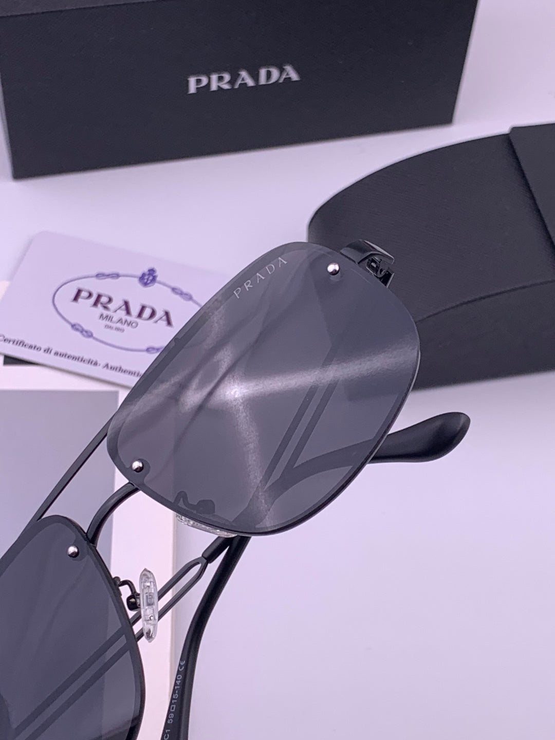Prada P880665 Polarized Fashion Gray Lens Sunglasses for Men - detail image 6
