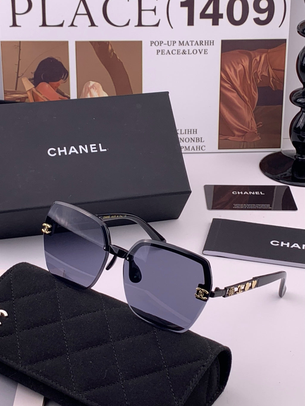 Chanel CH67000 Fashion Black Lens Sunglasses for Men & Women - 465180 - detail image 2