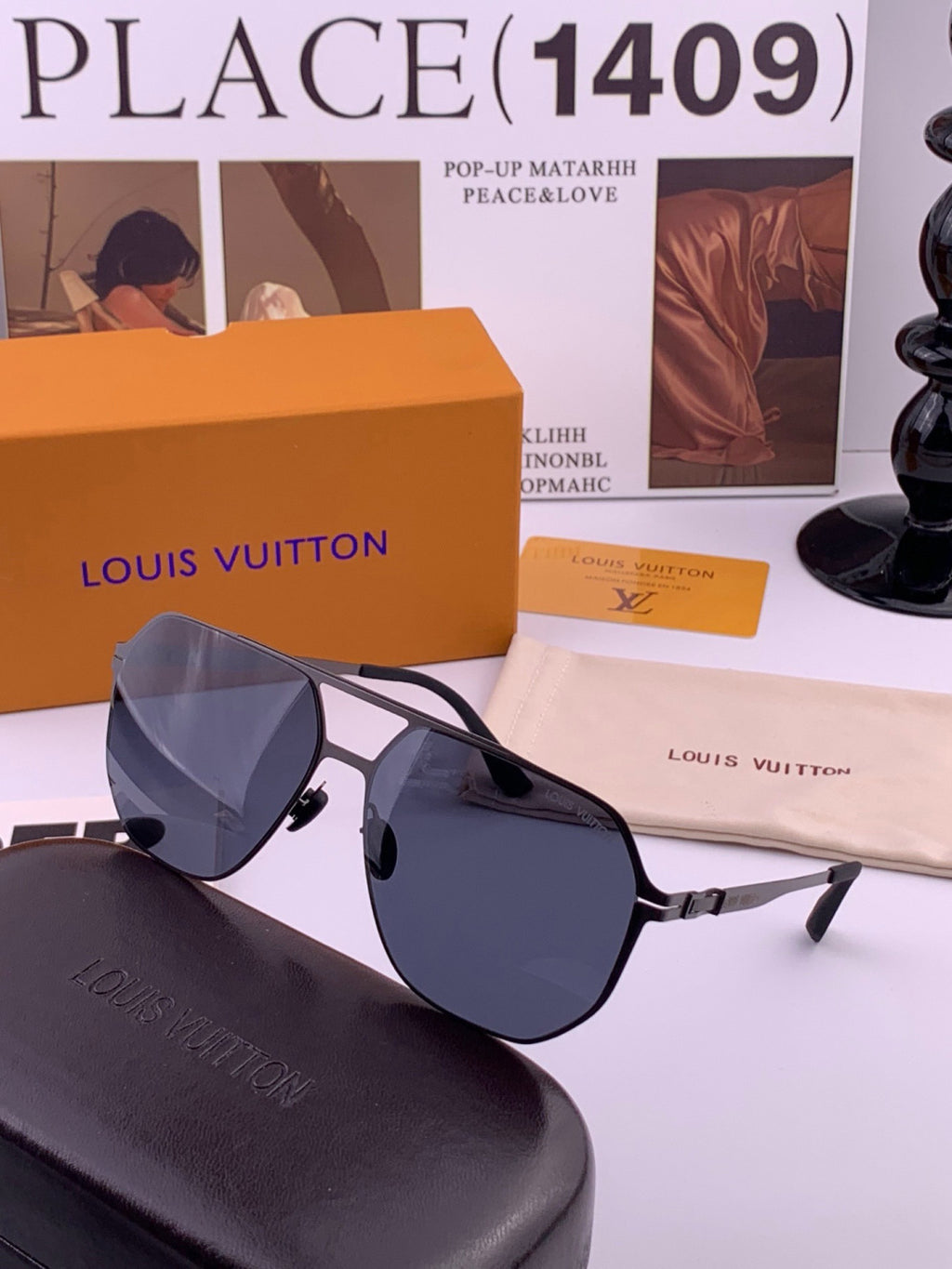 Louis Vuitton L3760 Fashion Blue Lens Sunglasses for Men & Women - 464745 - detail image 5