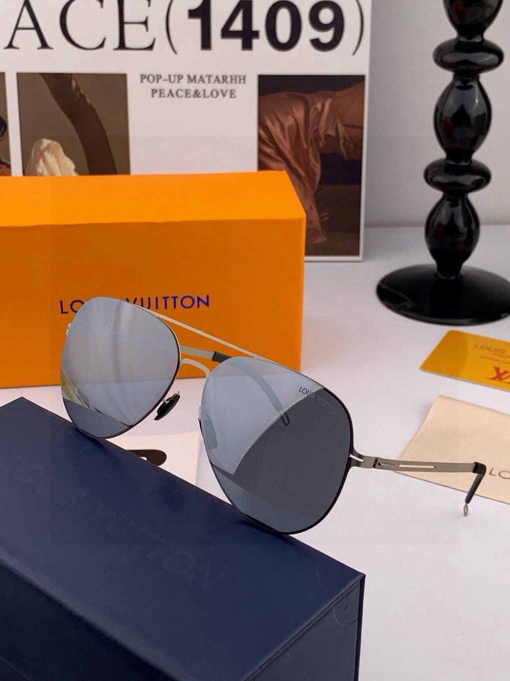 Louis Vuitton L1862 Fashion Red Lens Sunglasses for Men & Women - 464748 - detail image 5