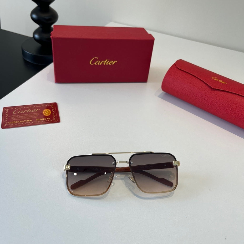 Cartier Lightweight Metal Rimless Silver Lens Sunglasses for Men & Wo - 465922 - detail image 5