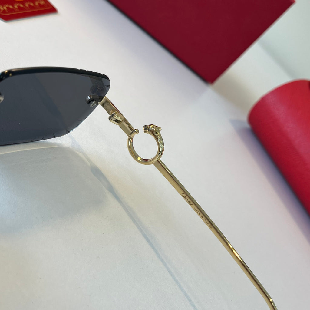 Cartier Lightweight Metal Rimless Silver Lens Sunglasses for Men & Wo - 465724 - detail image 10