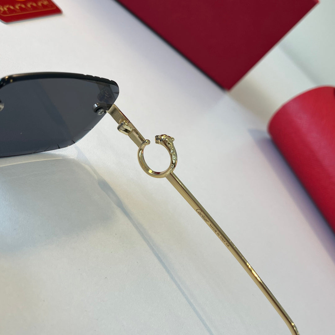 Cartier Lightweight Metal Rimless Silver Lens Sunglasses for Men & Wo - 465724 - detail image 10
