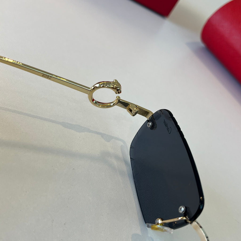 Cartier Lightweight Metal Rimless Silver Lens Sunglasses for Men & Wo - 465724 - detail image 9