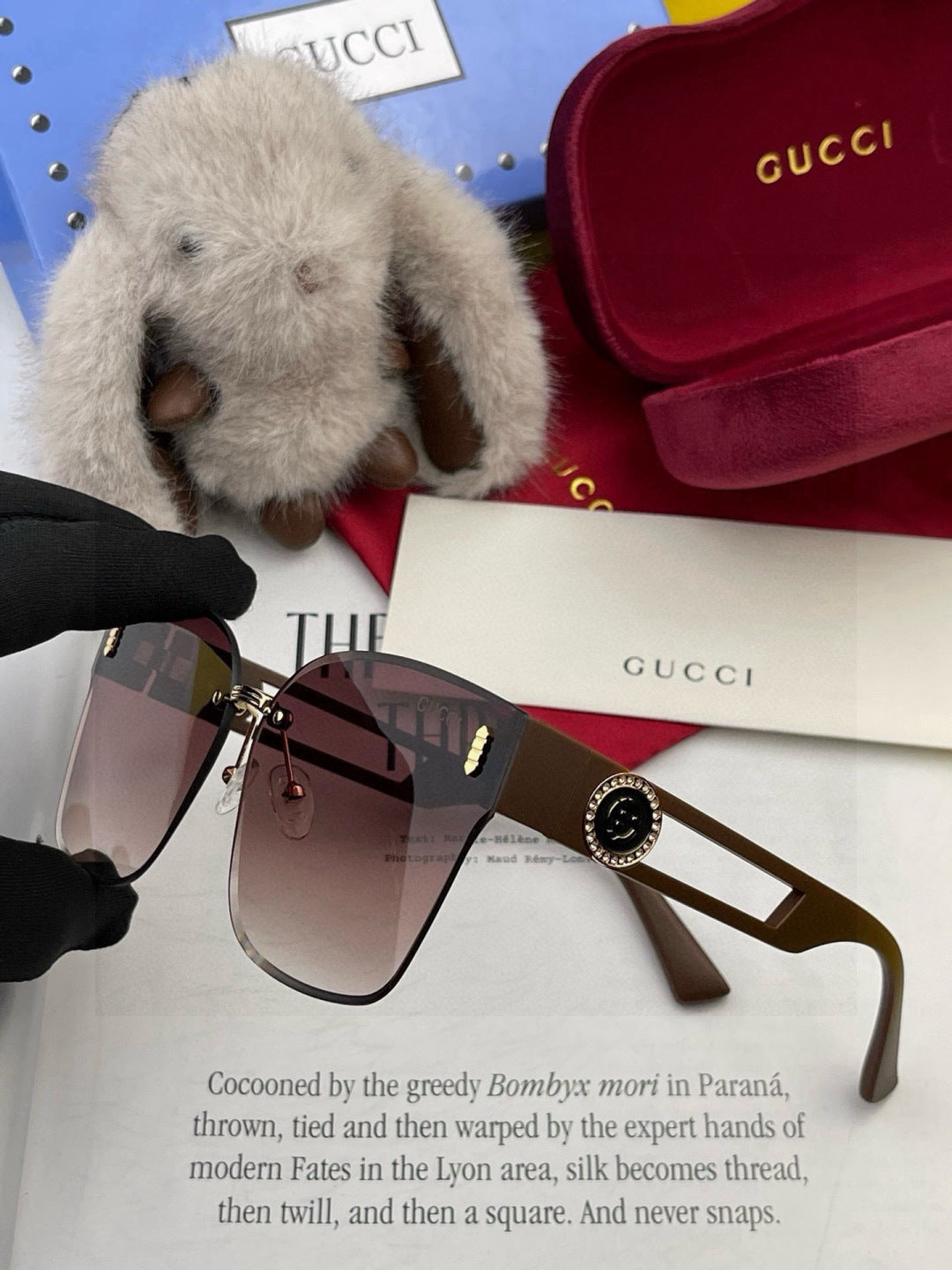 Gucci G3101 Square Black Lens Sunglasses for Men & Women - 465020 - detail image 3