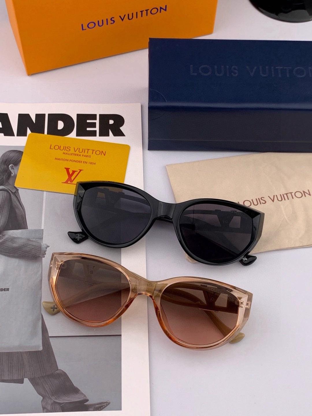 Louis Vuitton L1231 Square Black Lens Sunglasses for Men & Women - 464803 - detail image 7