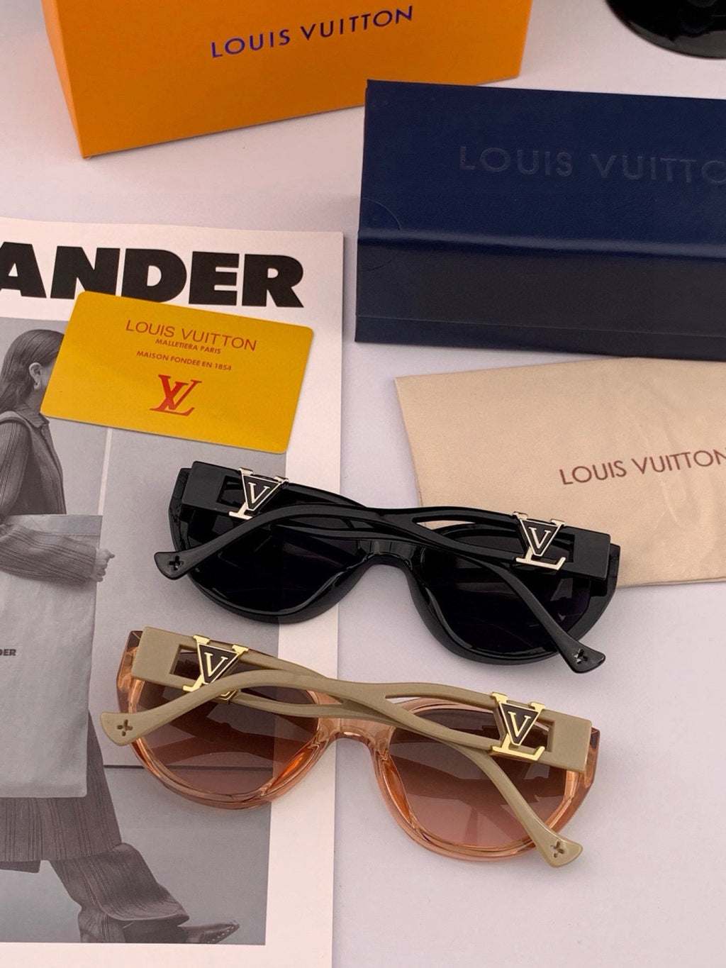 Louis Vuitton L1231 Square Black Lens Sunglasses for Men & Women - 464803 - detail image 6