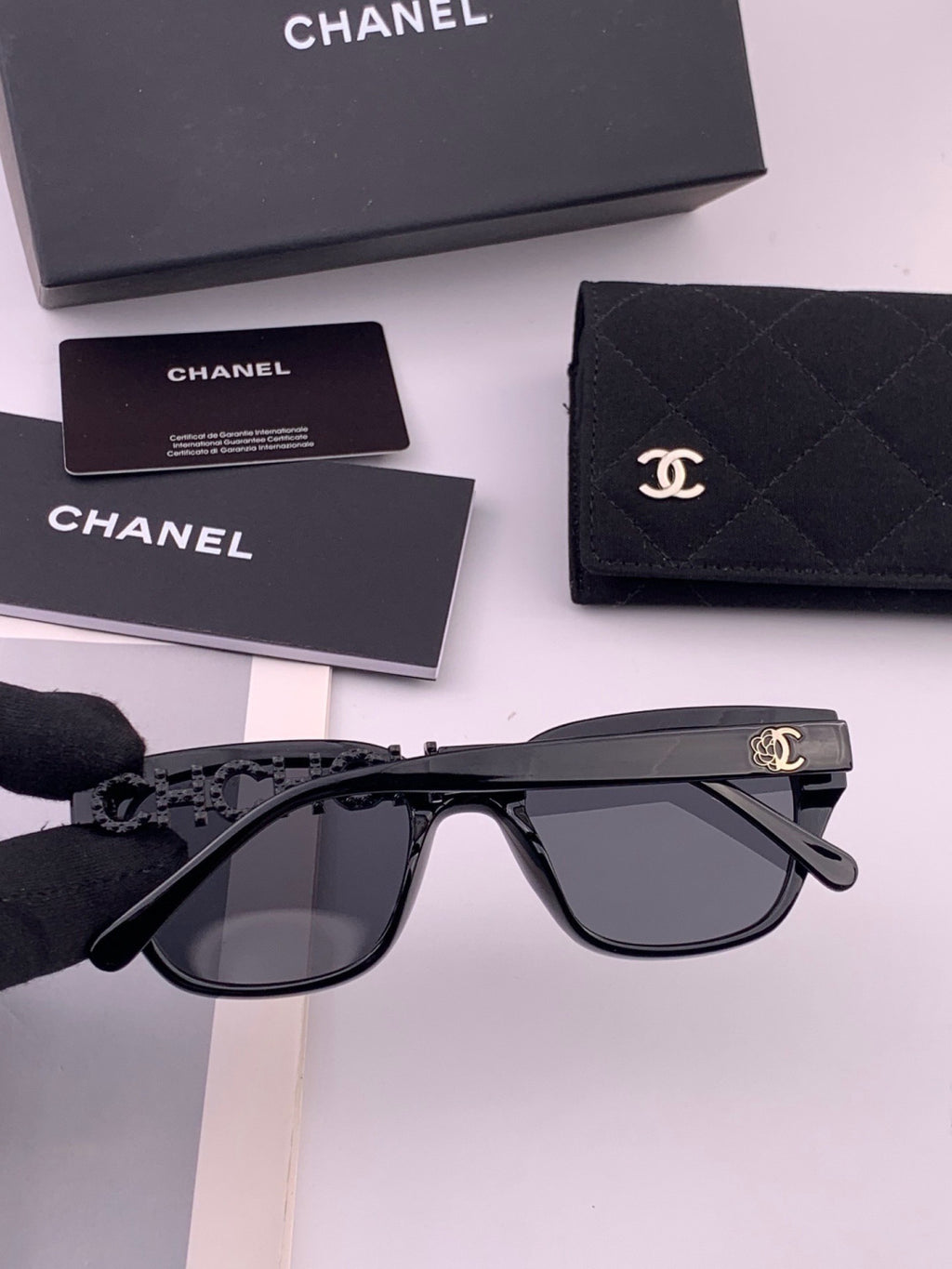 Chanel CH2994 Polarized Round Gold Lens Sunglasses for Women - 465026 - detail image 4