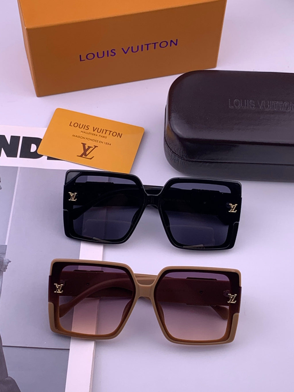 Louis Vuitton L97003 Square Black Lens Sunglasses for Men & Women - 464816 - detail image 7