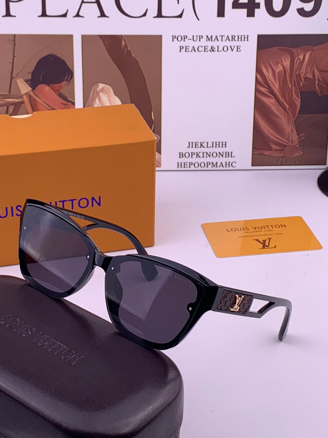Louis Vuitton L7310 Square Gold Lens Sunglasses for Men & Women - 464624 - detail image 2
