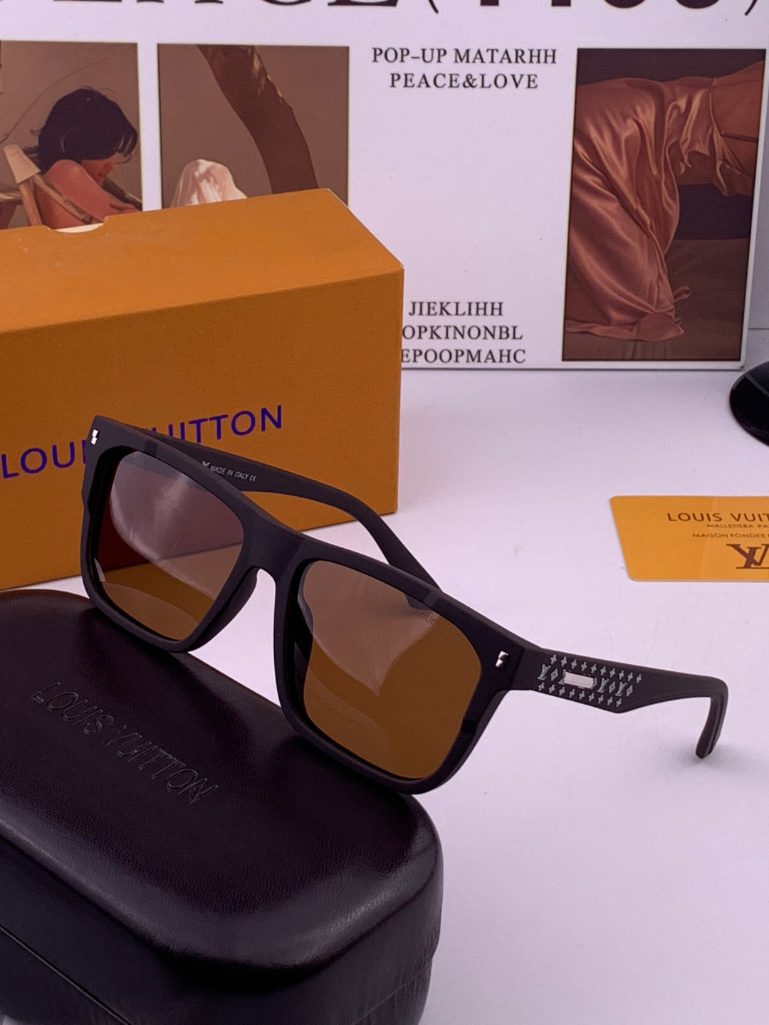 Louis Vuitton L8510 Square Brown Lens Sunglasses for Men & Women - 464789 - detail image 2