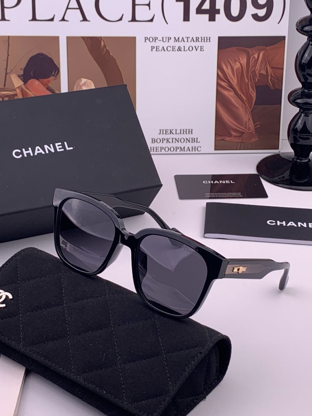 Chanel CH2104 Polarized Square Brown Lens Sunglasses for Women