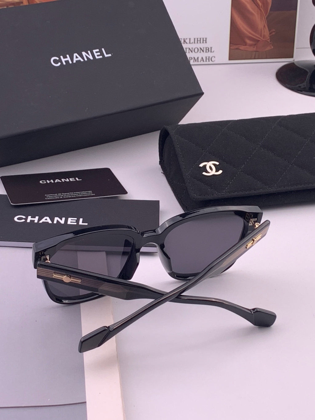 Chanel CH2104 Polarized Square Brown Lens Sunglasses for Women - detail image 4