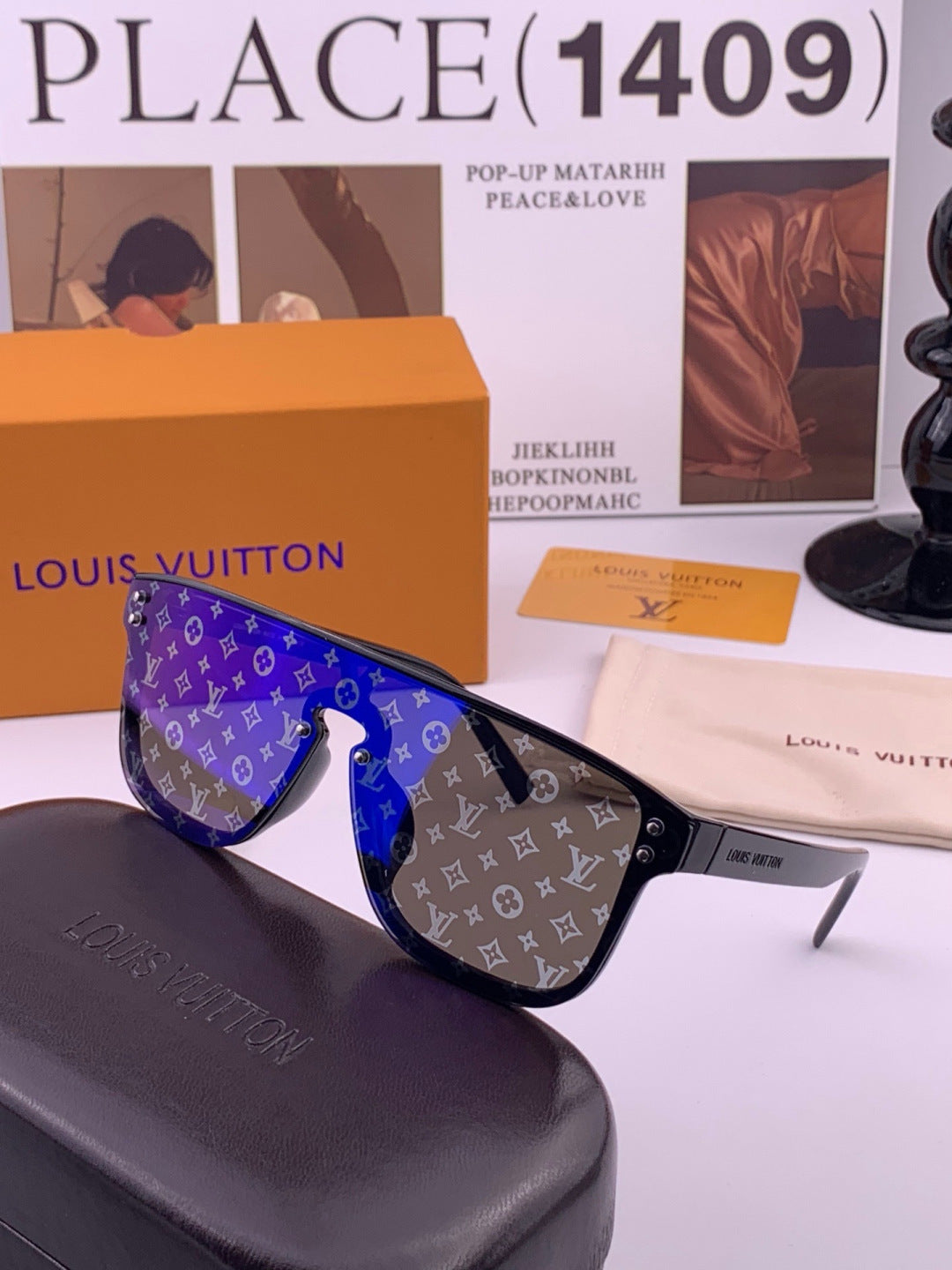 Louis Vuitton L2108 Aviator Brown Lens Sunglasses for Men & Women - detail image 4