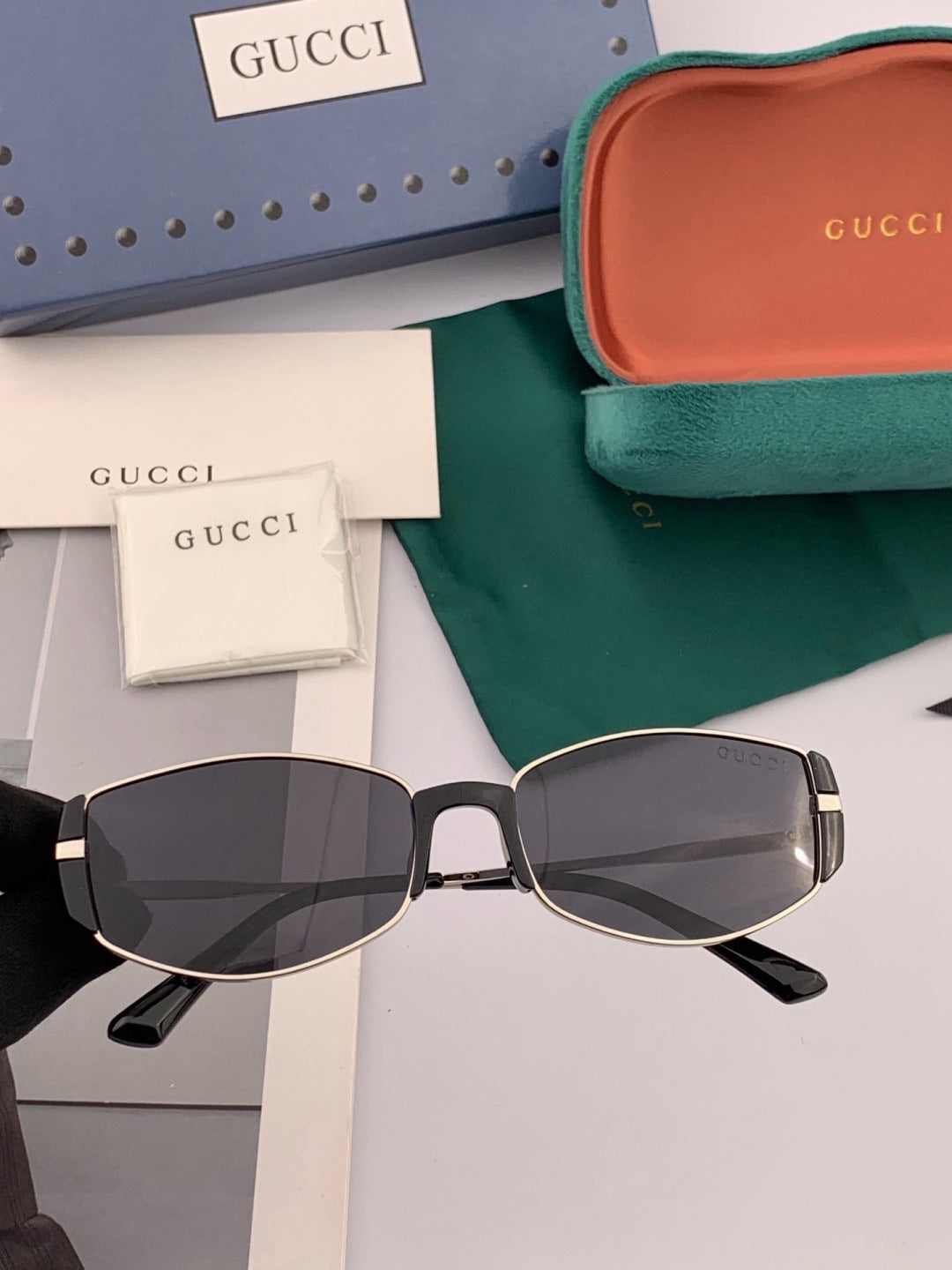 Gucci G2827 Polarized Oversized Red Lens Sunglasses for Men & Women