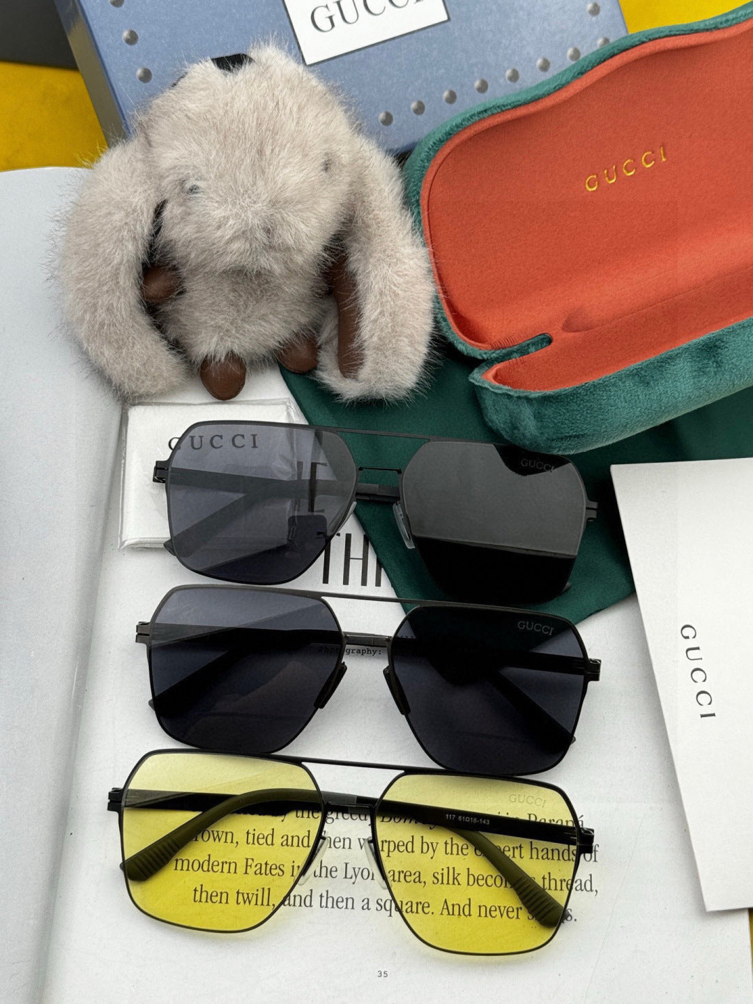 Gucci G711 Polarized Fashion Gold Lens Sunglasses for Men & Women - 464982 - detail image 7