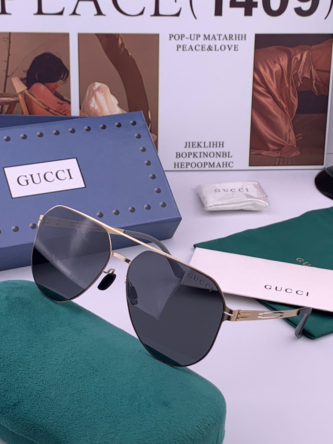 Gucci G5882 Fashion Gold Lens Sunglasses for Men & Women - 464985 - detail image 2