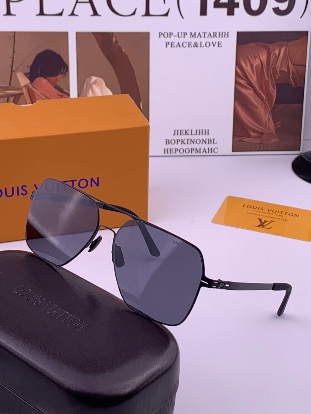 Louis Vuitton L3733 Fashion Gold Lens Sunglasses for Men & Women - 464786 - detail image 2