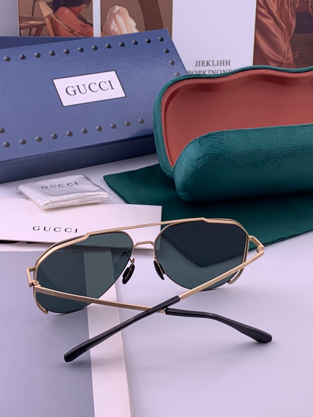 Gucci G7380 Fashion Gold Lens Sunglasses for Men & Women - 464987 - detail image 6