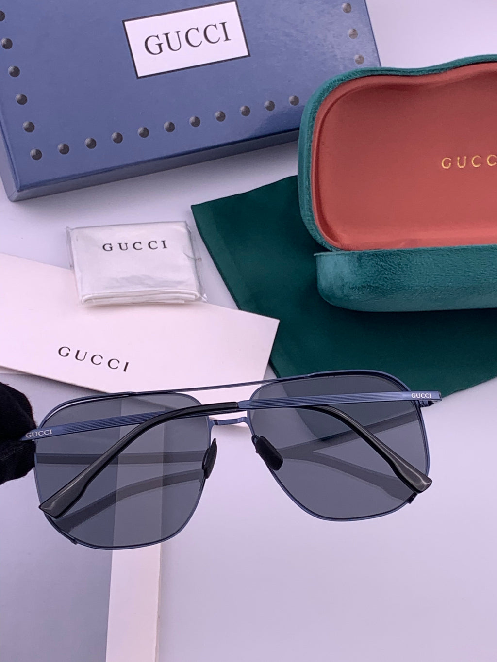 Gucci G0227 Polarized Aviator Brown Lens Sunglasses for Men - 464992 - detail image 6