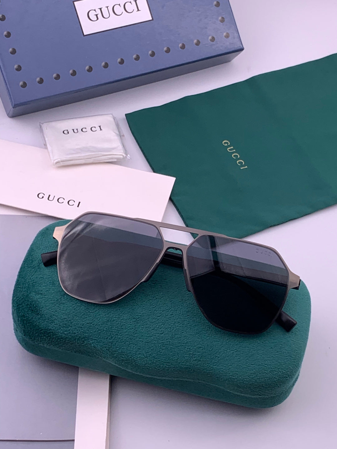 Gucci G3807 Polarized Aviator Gold Lens Sunglasses for Men - 464993 - detail image 7
