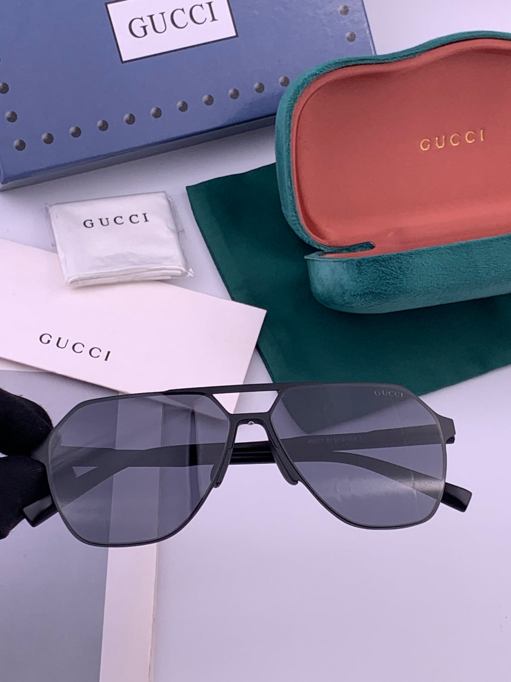 Gucci G3807 Polarized Aviator Gold Lens Sunglasses for Men - 464994