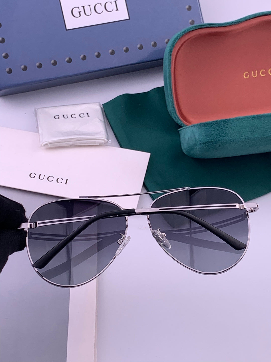 Gucci G052 Polarized Aviator Gold Lens Sunglasses for Men - 465000 - detail image 4