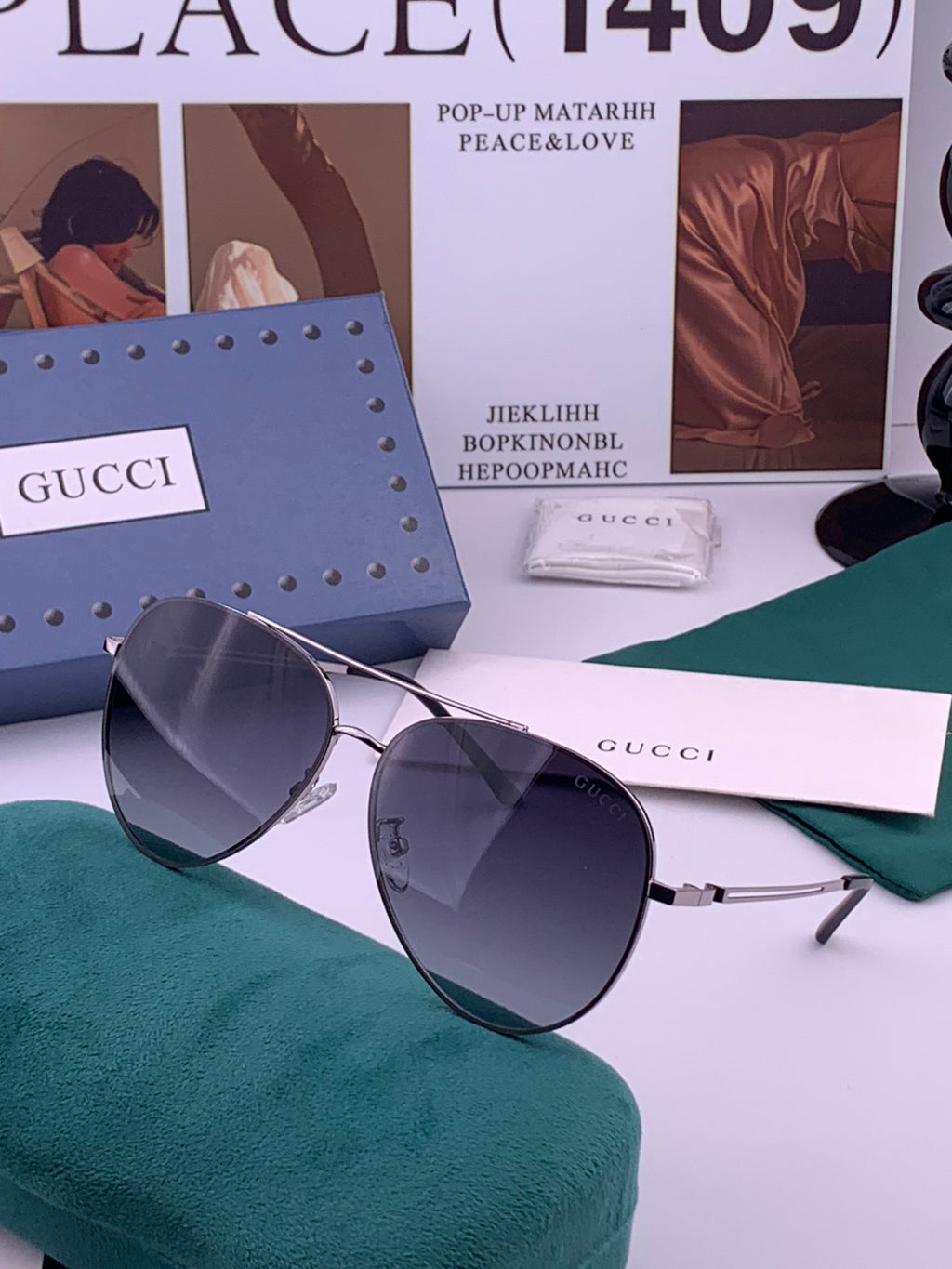 Gucci G052 Polarized Aviator Gold Lens Sunglasses for Men - 465000 - detail image 2
