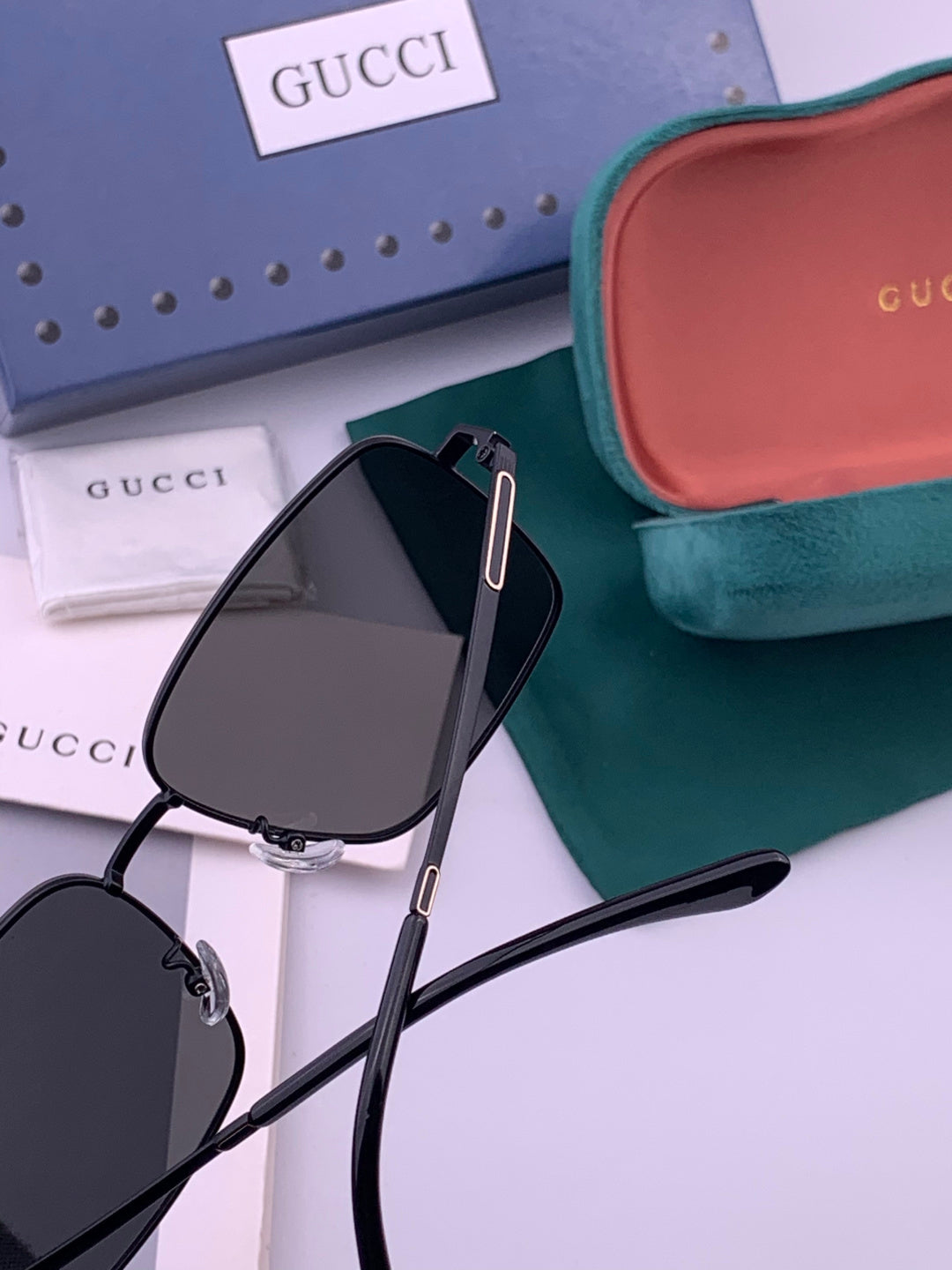 Gucci G4802 Polarized Aviator Gold Lens Sunglasses for Men - 465003 - detail image 6