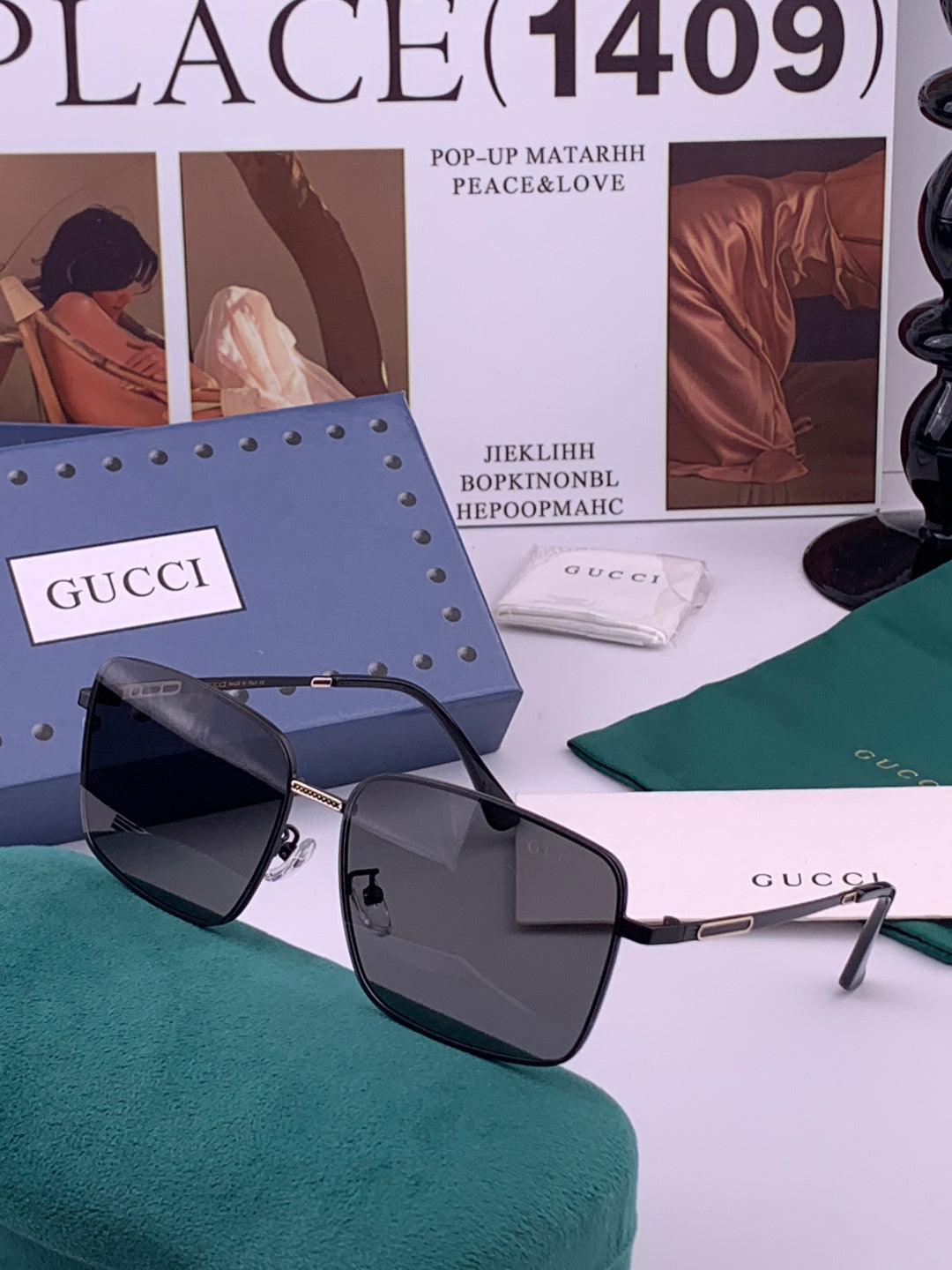 Gucci G4802 Polarized Aviator Gold Lens Sunglasses for Men - 465003 - detail image 2