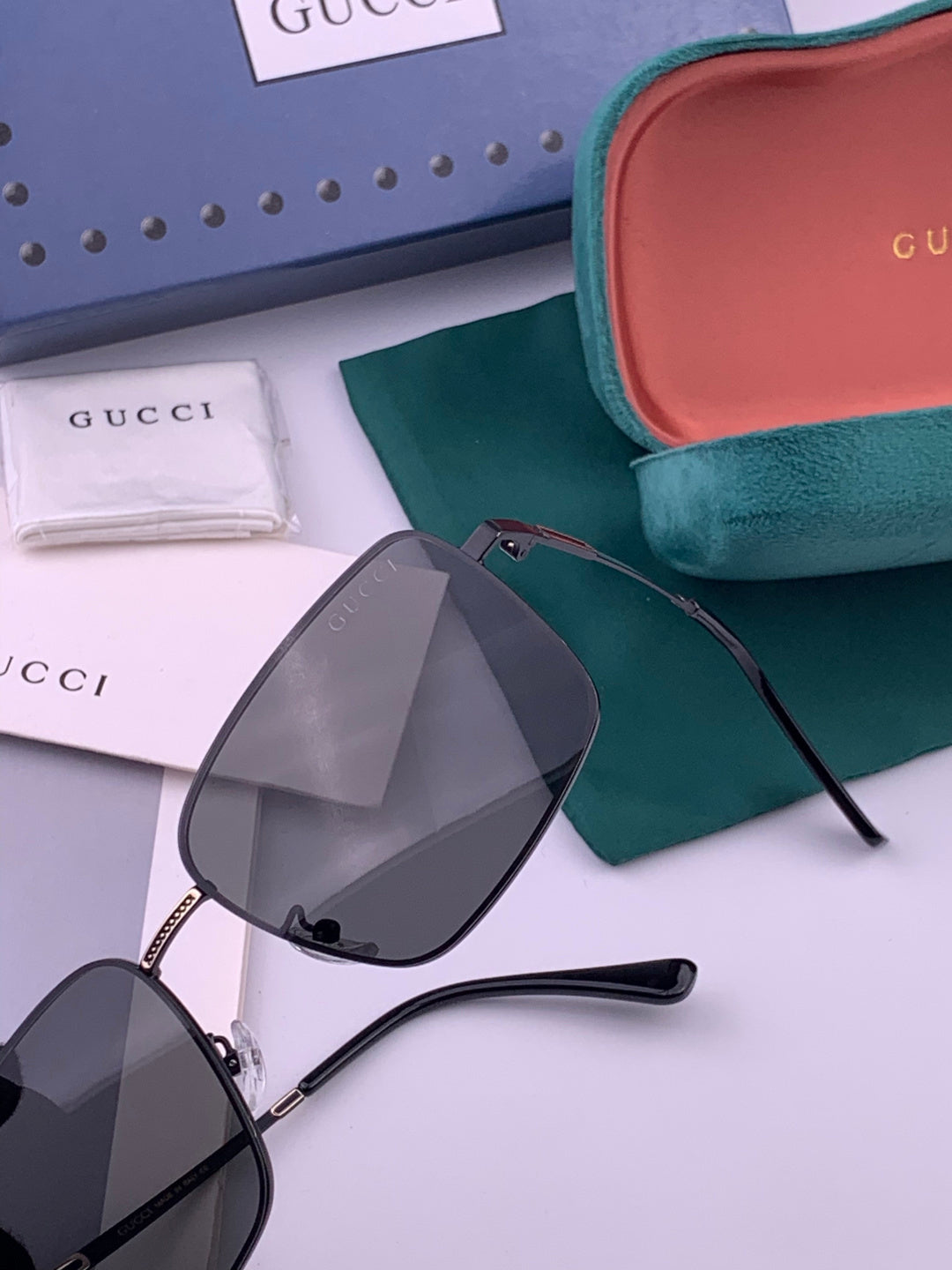 Gucci G4802 Polarized Aviator Gold Lens Sunglasses for Men - 465003 - detail image 3