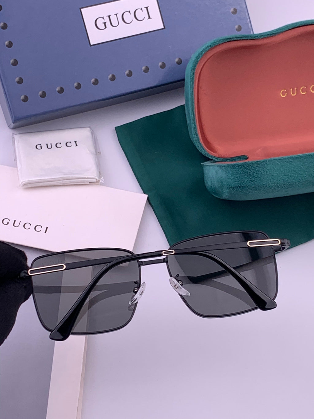 Gucci G4802 Polarized Aviator Gold Lens Sunglasses for Men - 465003 - detail image 4