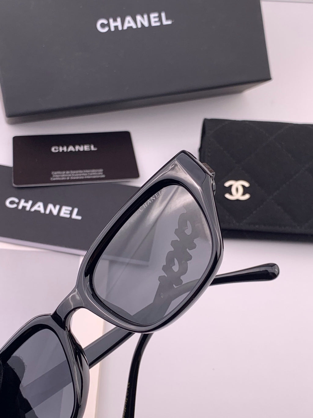 Chanel CH2994 Polarized Round Black Lens Sunglasses for Women - 465119 - detail image 4