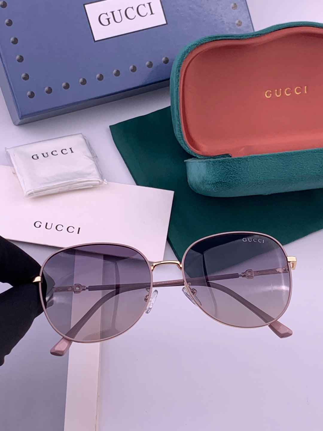 Gucci G8821 Polarized Oversized Black Lens Sunglasses for Men & Women - 464913