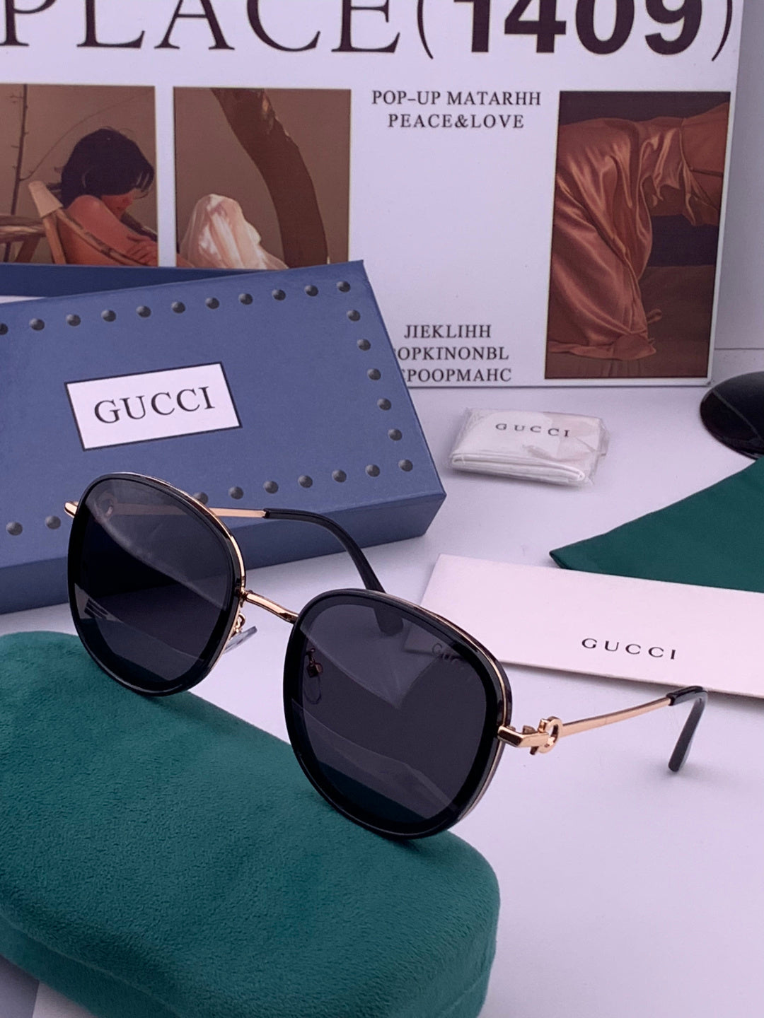 Gucci G9680 Polarized Fashion Black Lens Sunglasses for Men & Women - 464915 - detail image 2