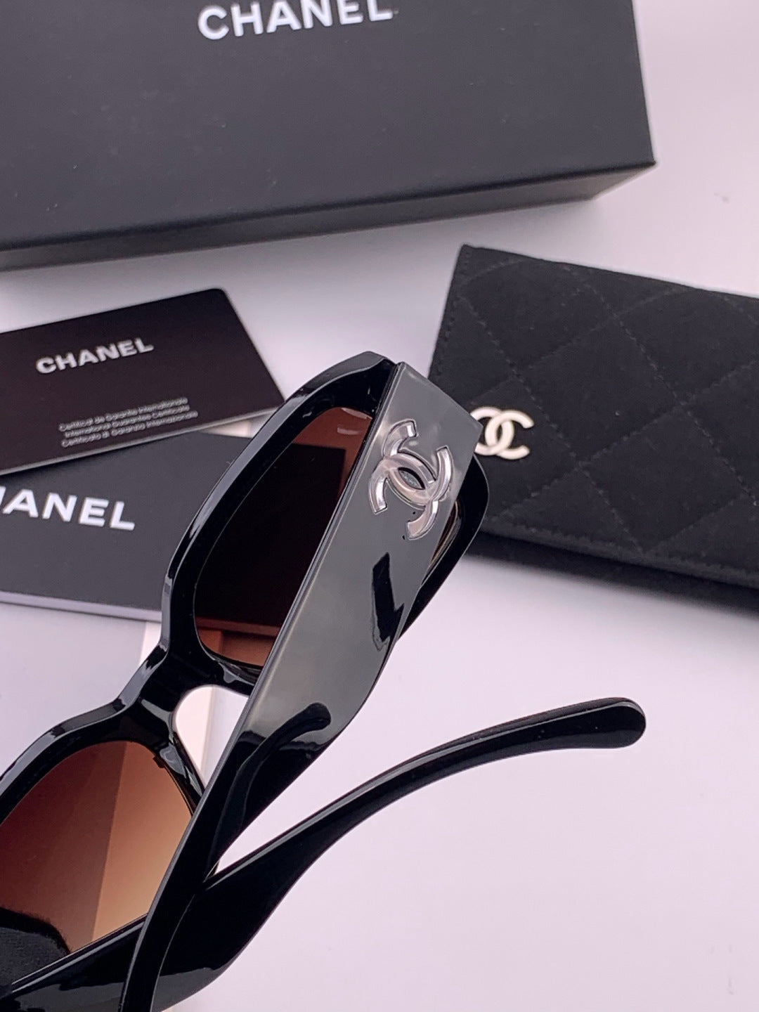 Chanel CH76910 Square Black Lens Sunglasses for Men & Women - 465107 - detail image 5