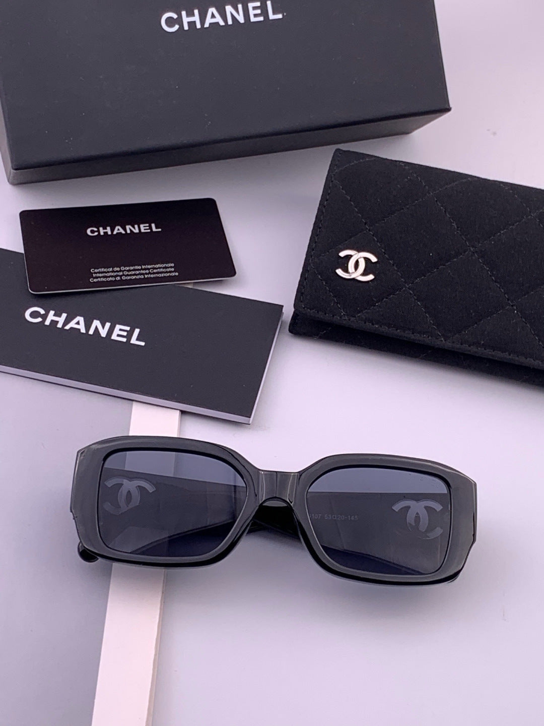 Chanel CH76910 Square Black Lens Sunglasses for Men & Women - 465108 - detail image 7