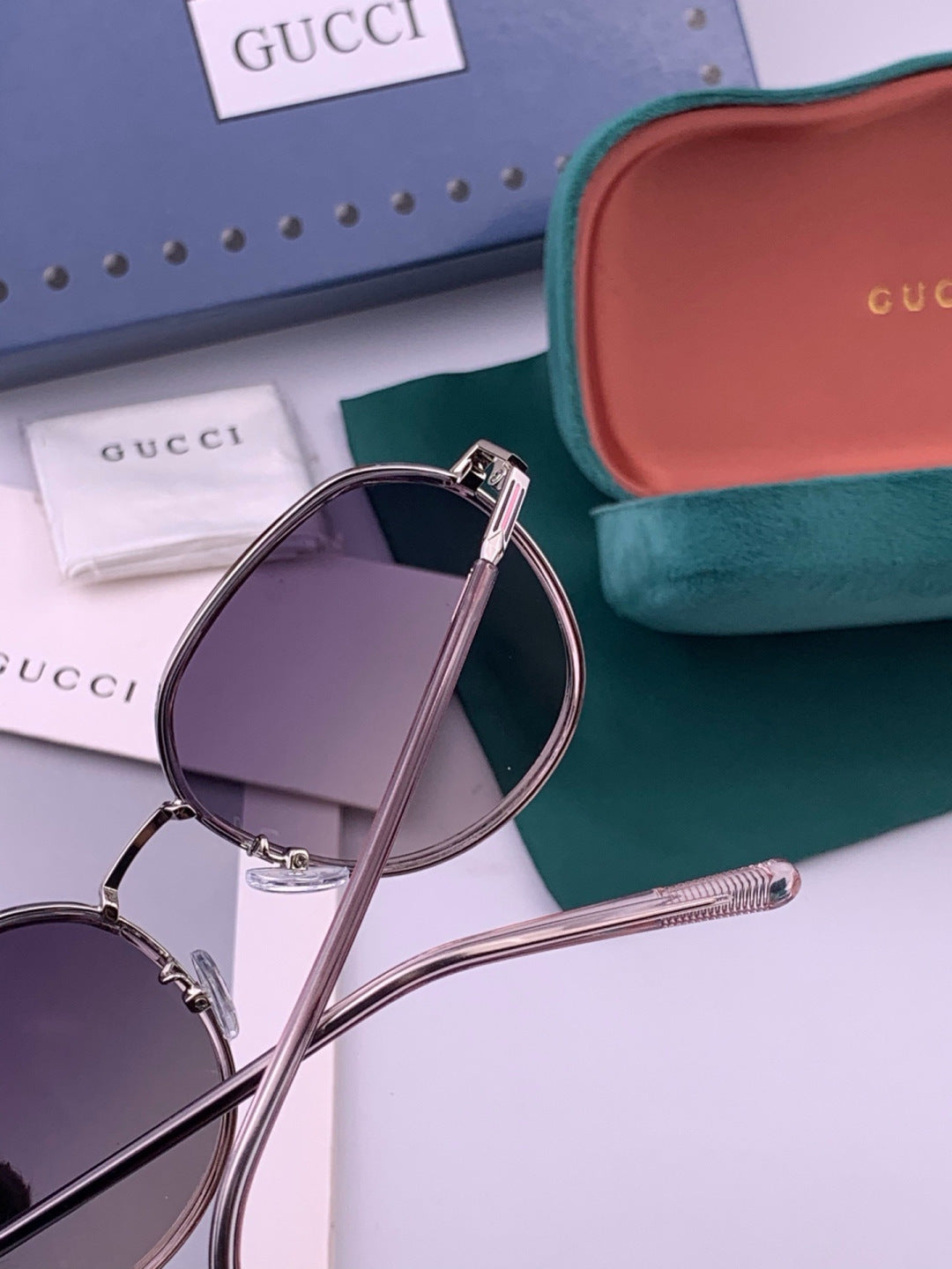 Gucci G3825 Polarized Square Red Lens Sunglasses for Women - 464891 - detail image 5